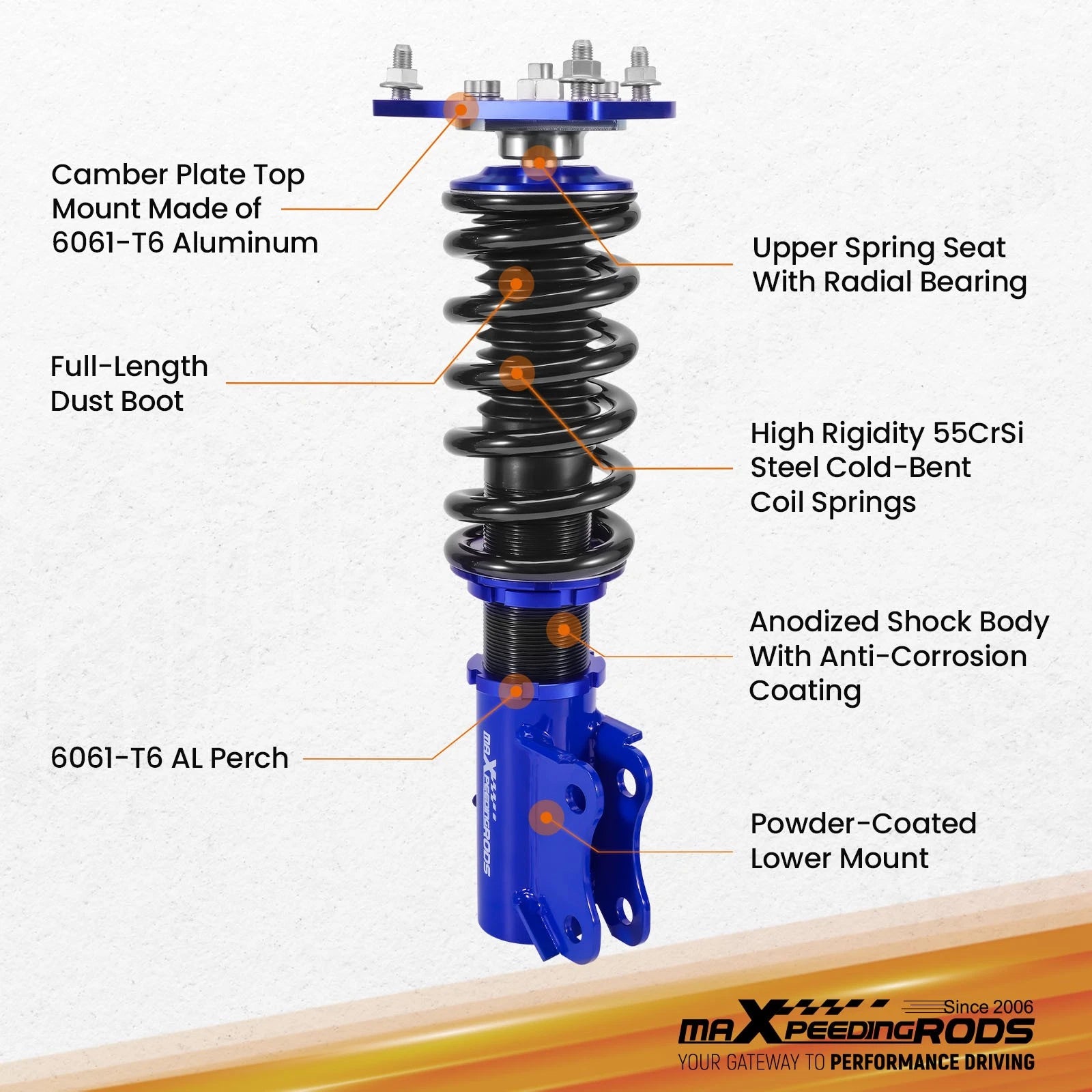 Coilovers Suspension Kit for Mitsubishi Lancer EVO 8 (2003-2005)