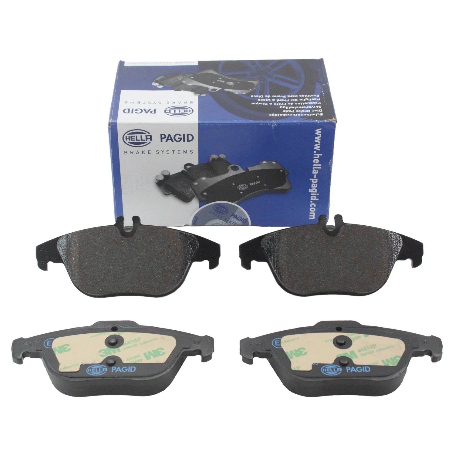 Set of 4 Hella Rear Low-Met Disc Brake Pads for Mercedes W204 C207 W212 (2012–2017)