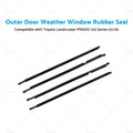 4X Door Glass Seal Weatherstrip for Toyota Landcruiser Prado (2003–2009)