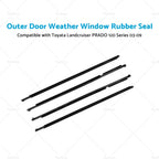 4X Door Glass Seal Weatherstrip for Toyota Landcruiser Prado (2003–2009)