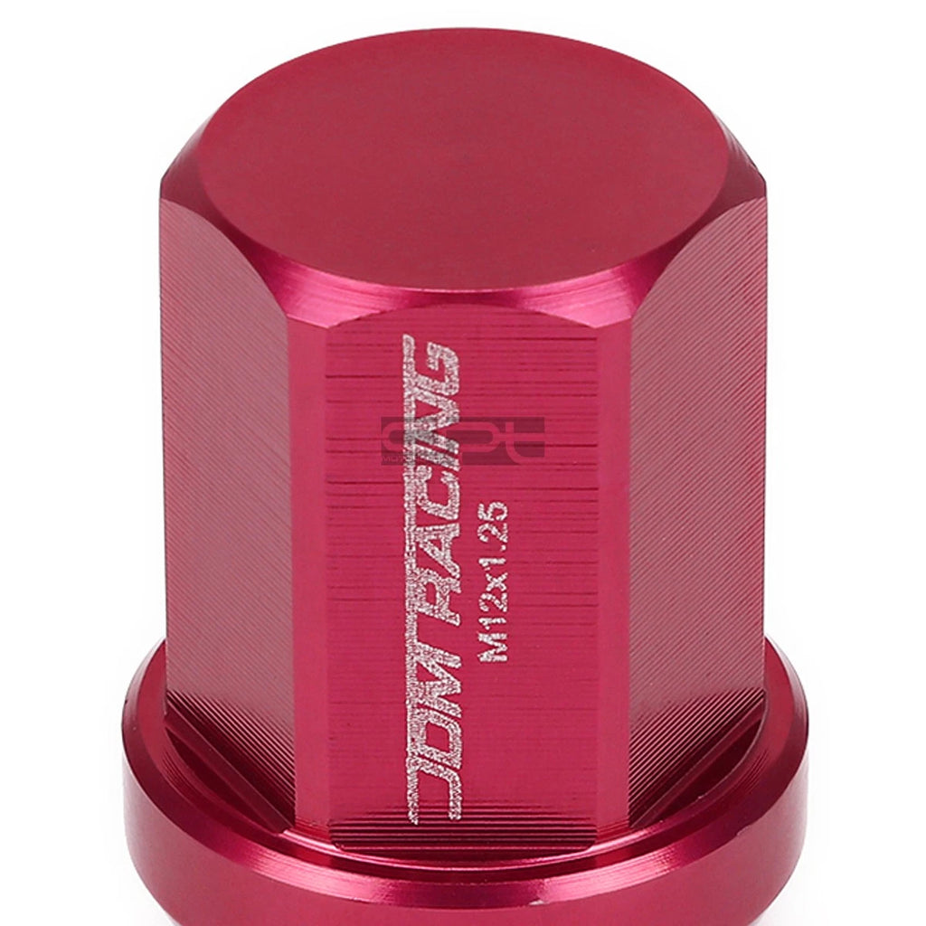20 PCS Closed End M12x1.25 35mm Tall Pink Aluminum Lug Nuts for JDM Vehicles