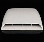 White Decorative Air Flow Intake Hood Scoop Vent Cover for Universal Cars