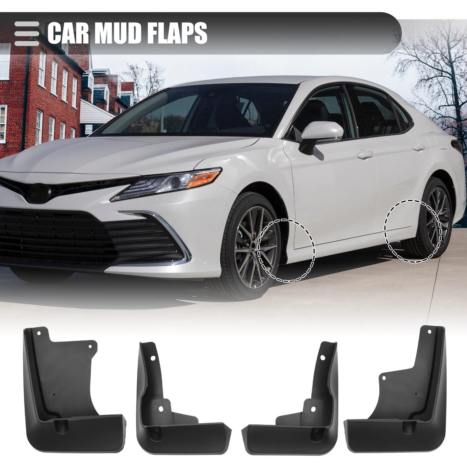 Set of 4 Mud Flaps Splash Guards for Toyota Camry (2018–2022)