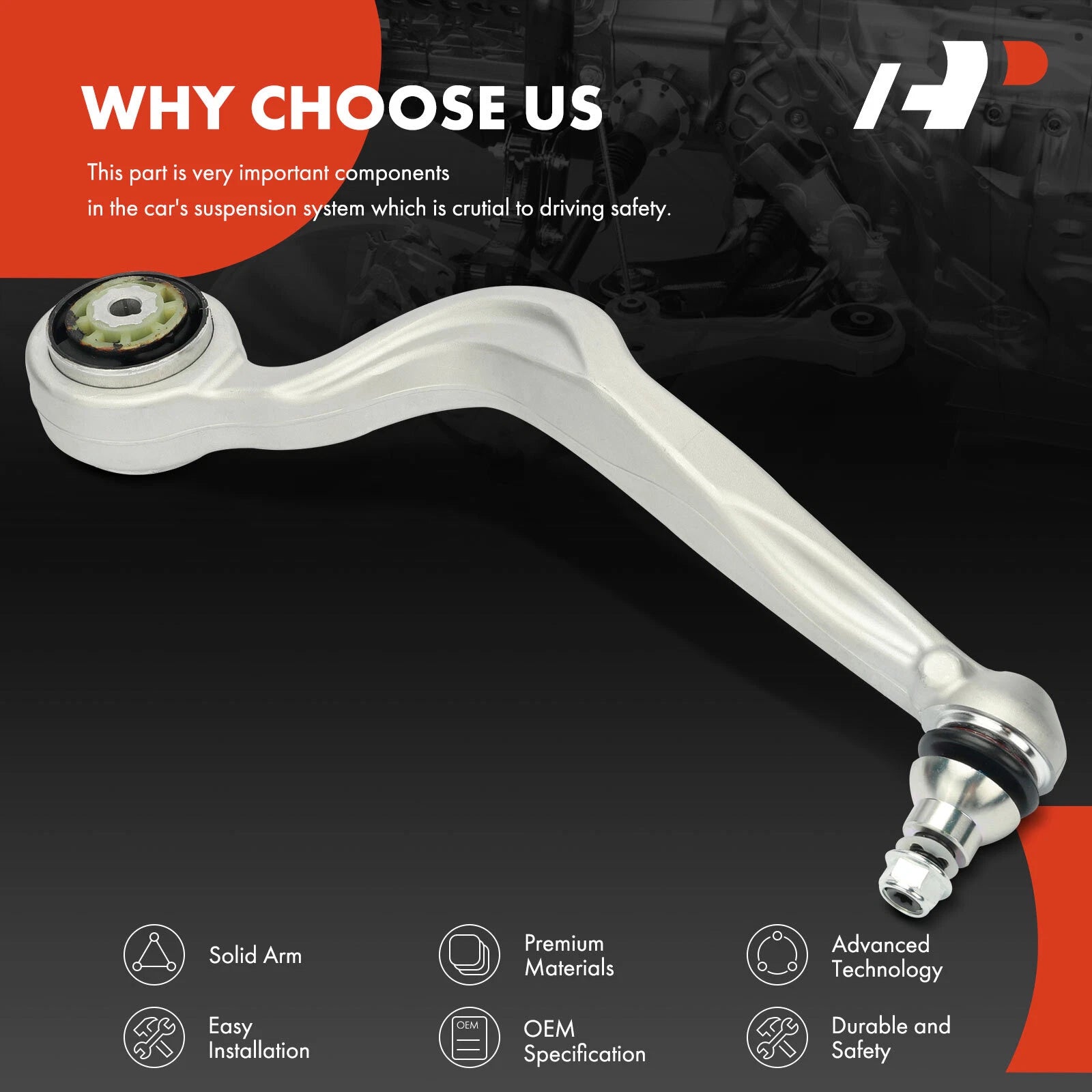 Front Right Lower Control Arm with Ball Joint for Mercedes-Benz