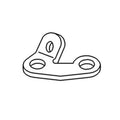 RH check chain eyelet for Ford/New Holland (C5NNA947A)