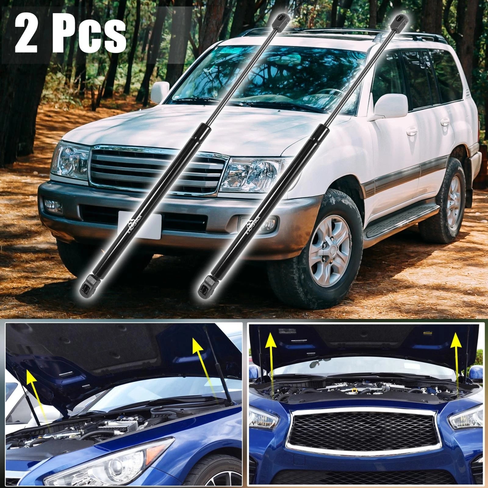 2X Front Hood Lift Supports Struts 534500W190 for Toyota 4Runner (2003–2004)