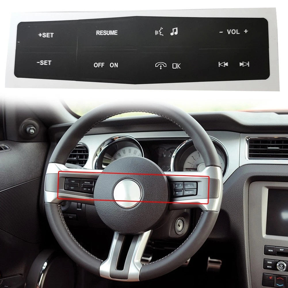 Steering Wheel Control Button Repair Sticker for Ford Mustang (2010–2012)