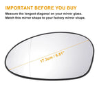 Left Side Mirror Glass with Back Heated for BMW 1/2/3 (2004 - 2009)
