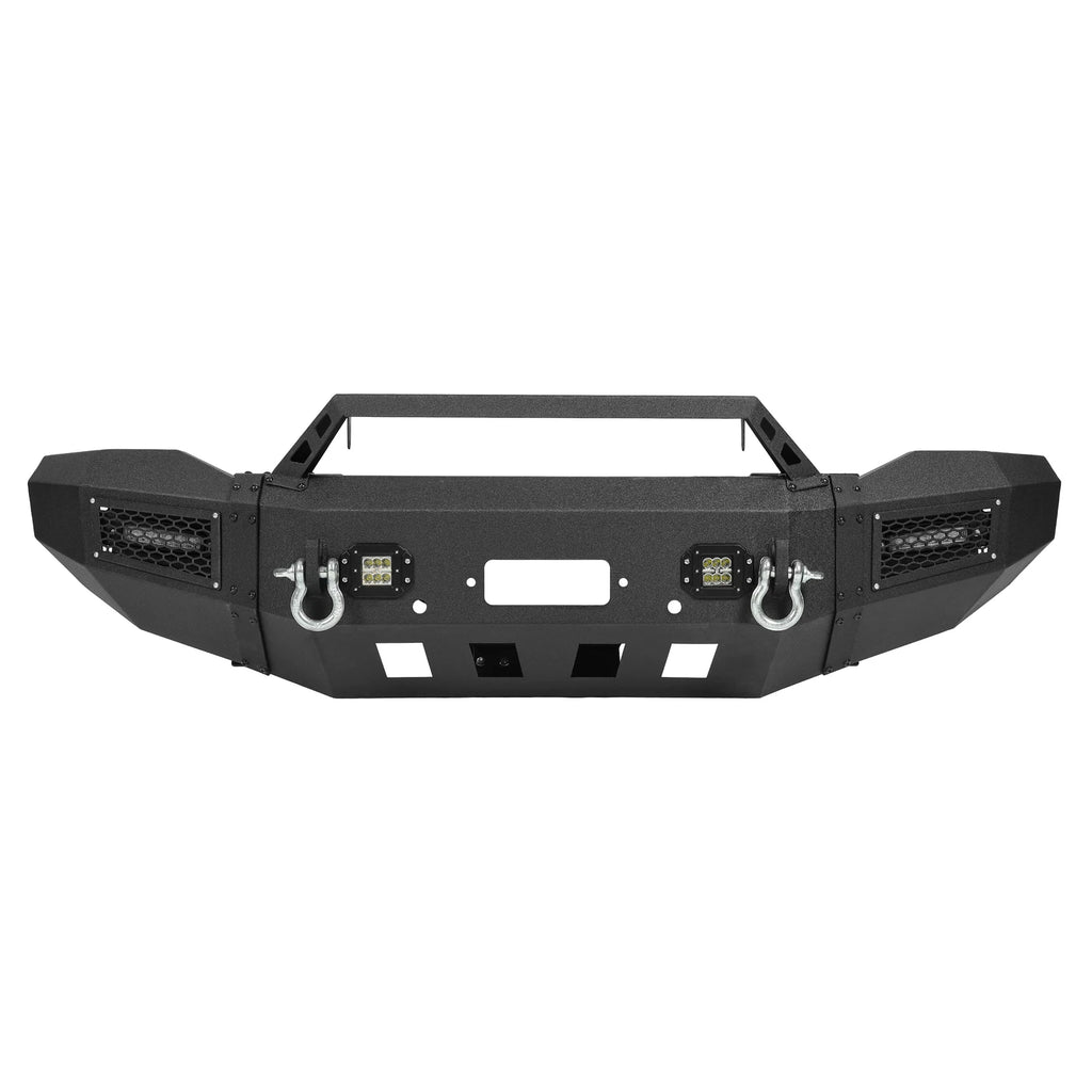 Front Bumper with Winch Plate and LED Lights for Dodge Ram 2500 3500 (2019–2023)