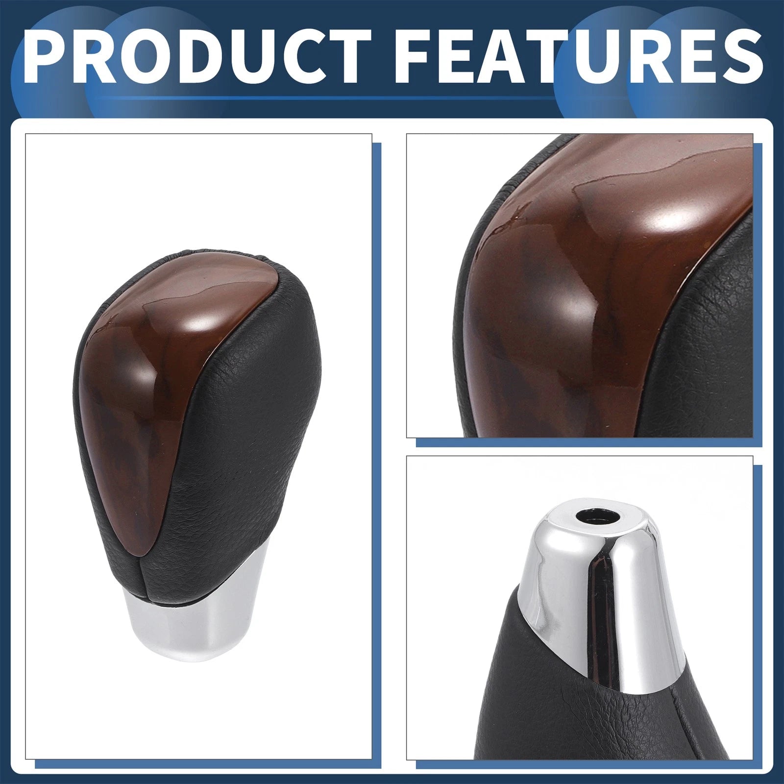 Automatic Gear Shifter Knob for Toyota Alphard 200 Series (2015–2020) Faux Leather Brown
