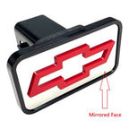 Tow Hitch Cover Mirror Finish with Red Bowtie Emblem for 2 Inch Receiver