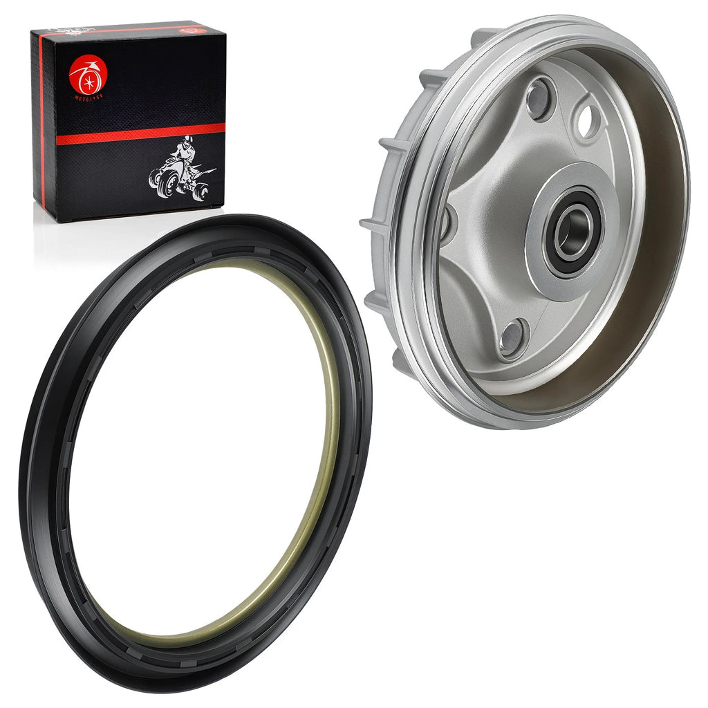 Front Brake Drum Hub + Dust Seal for Honda Rancher 350 TRX350TE (2000–2006)