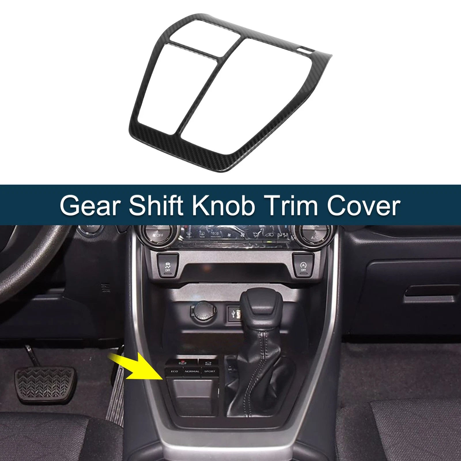 Stainless Steel Gear Shift Knob Cover for Toyota RAV4 (2019–2023)