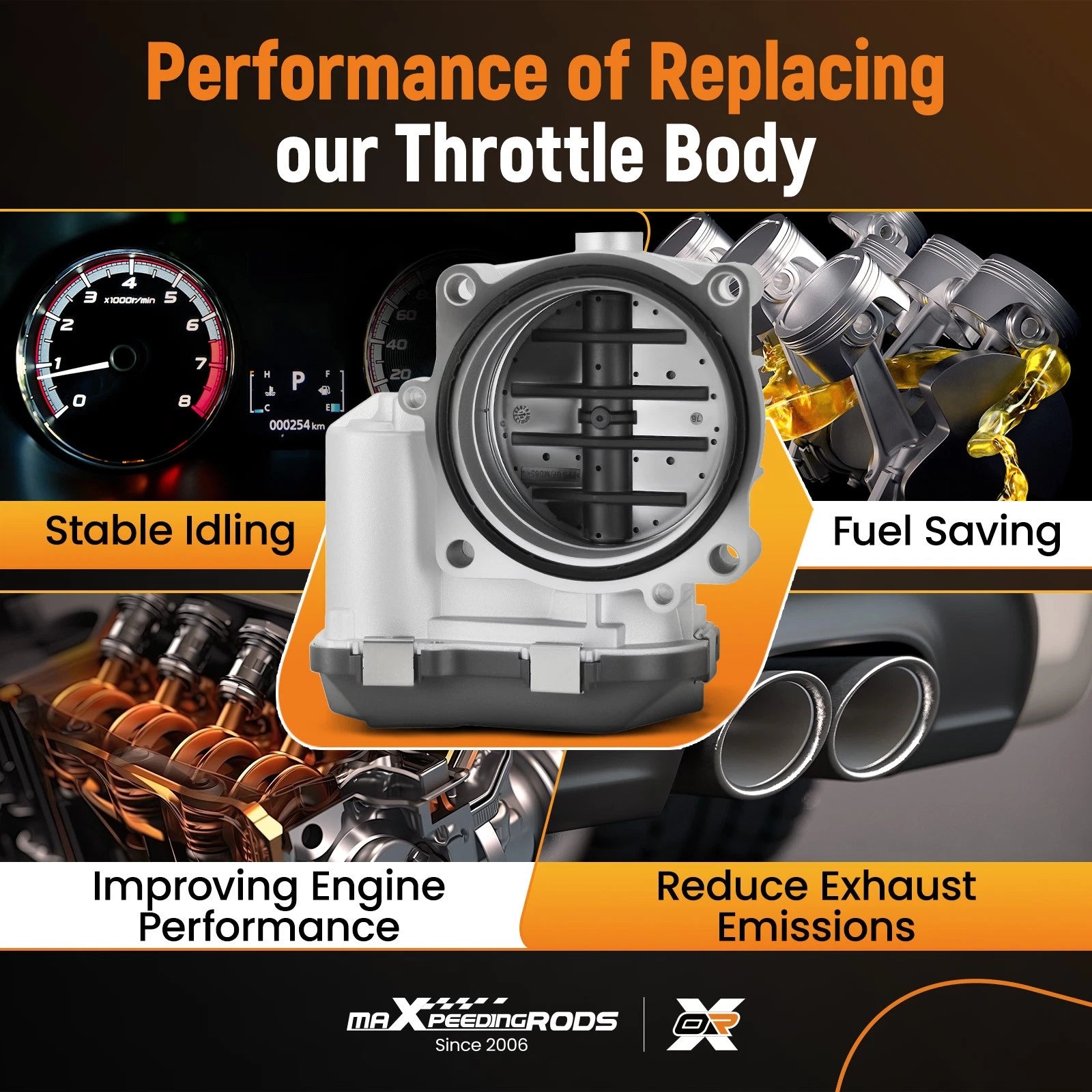 Throttle Body Valve for BMW 128i 328i 328xi 528i 528xi X3 (2008–2013)