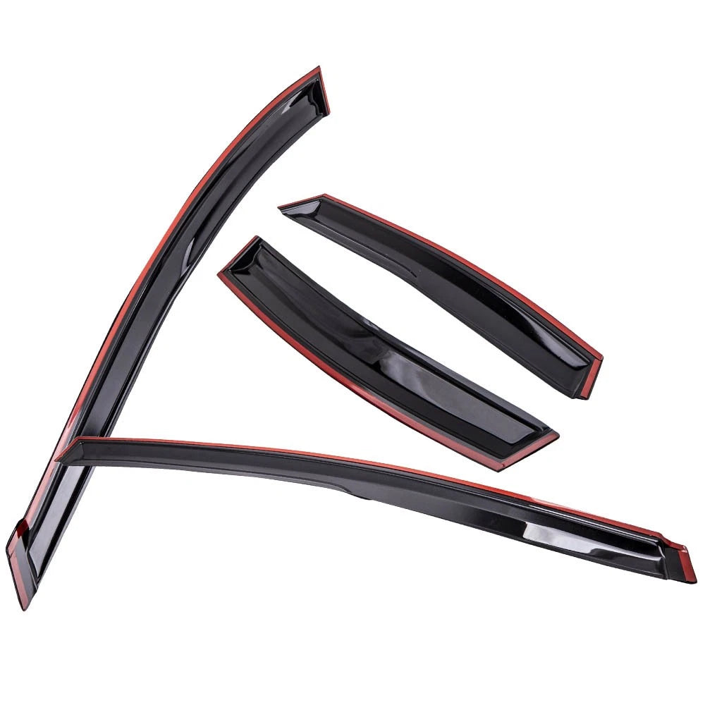 Set of 4 Smoke Acrylic Window Visor Rain Guards for Nissan Sentra (2013–2019)