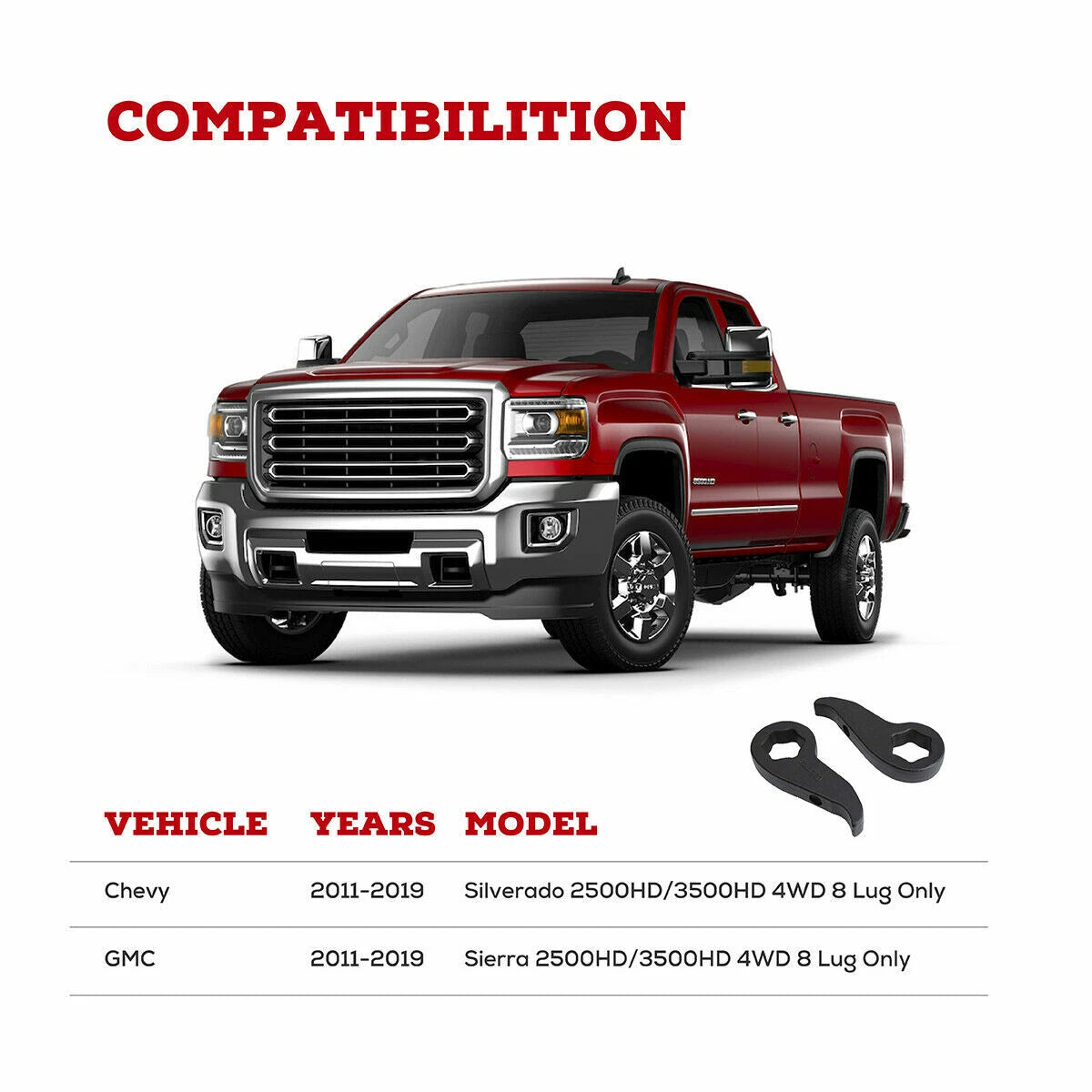 1"-3" Front Leveling Lift Kit for Chevrolet Silverado 2500HD 3500HD (2011–2020)