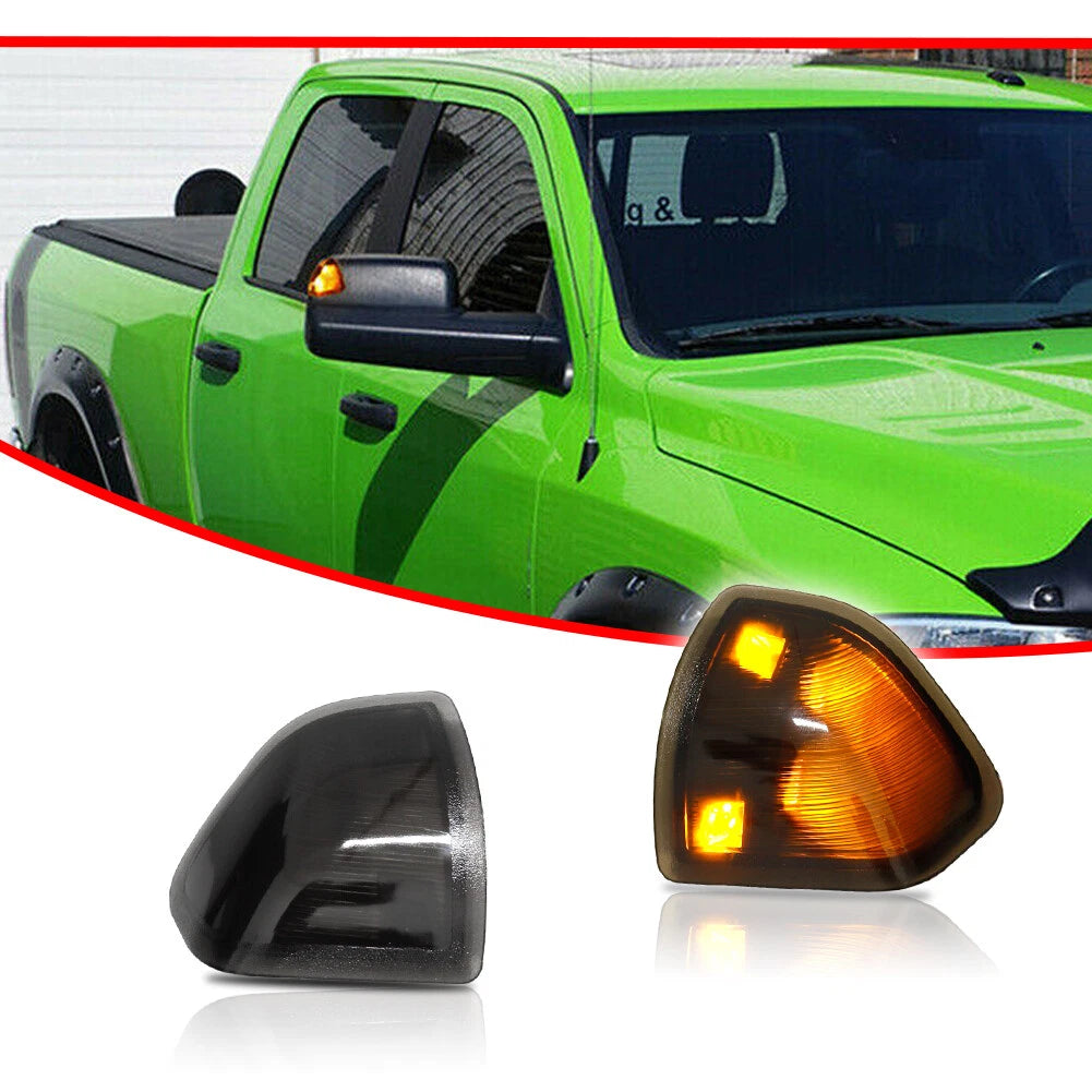 Smoked Amber LED Side Mirror Lights for Dodge Ram 1500 2500 3500