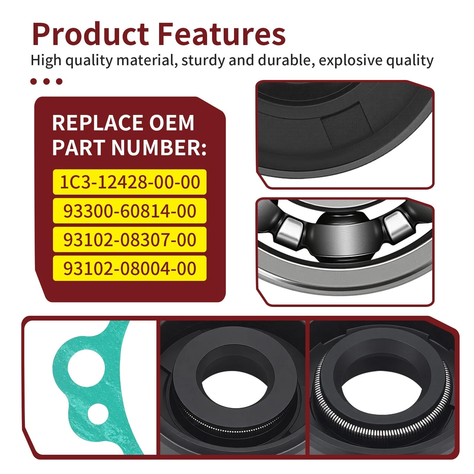 Water Pump Seal Bearing Repair Kit for Yamaha YZ125 (2005–2024)