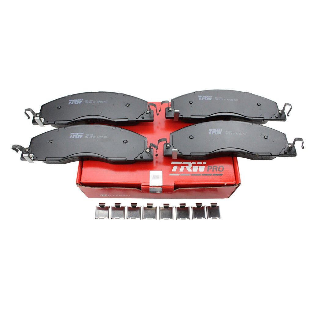Set of 4 TRW Pro Metallic Slotted Brake Pads for Dodge Ram 2500 3500 (2003–2018)