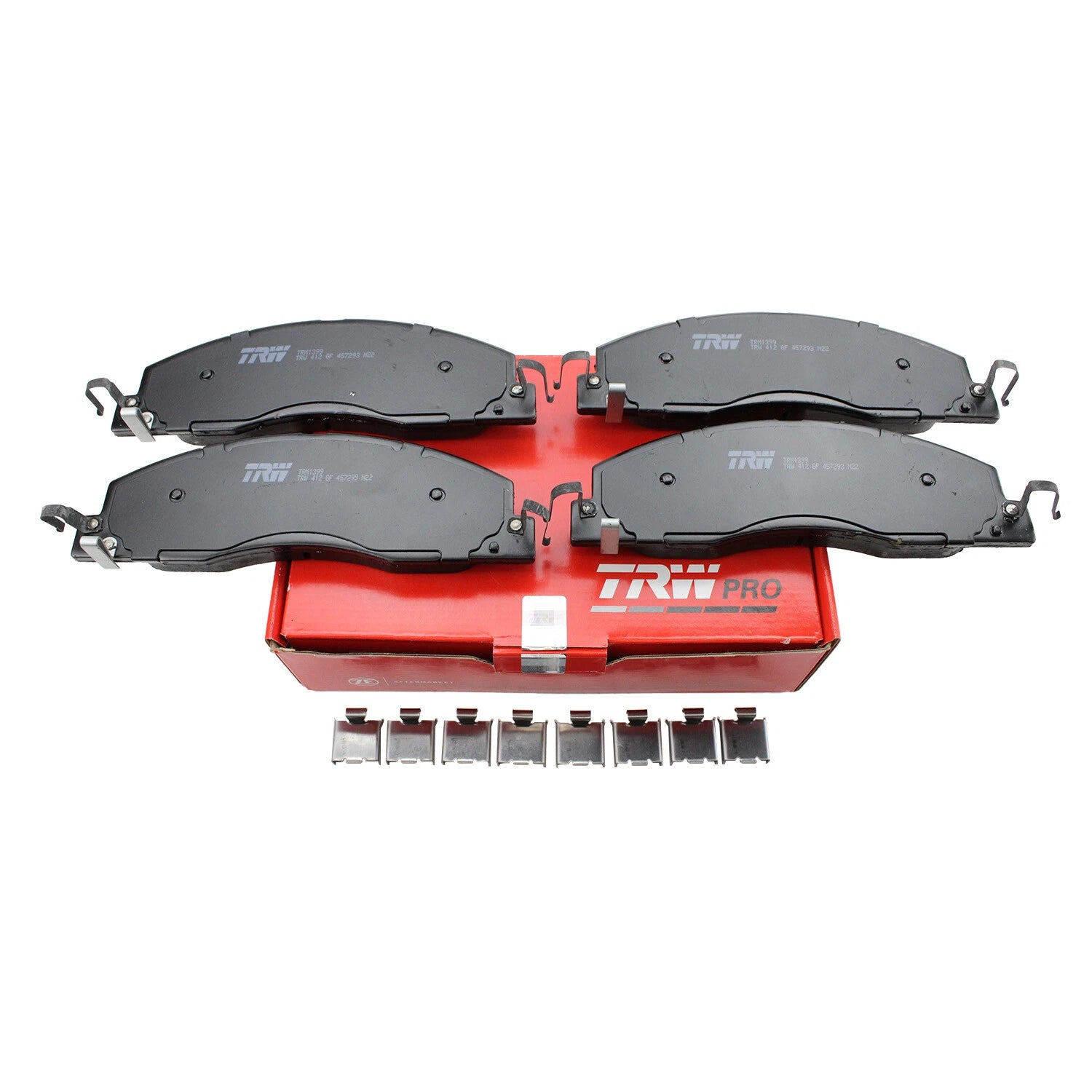 Set of 4 TRW Pro Metallic Slotted Brake Pads for Dodge Ram 2500 3500 (2003–2018)