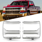 Set of 2 Headlight Trim Bezel Covers for Chevy Silverado 1500 (2016–2019)