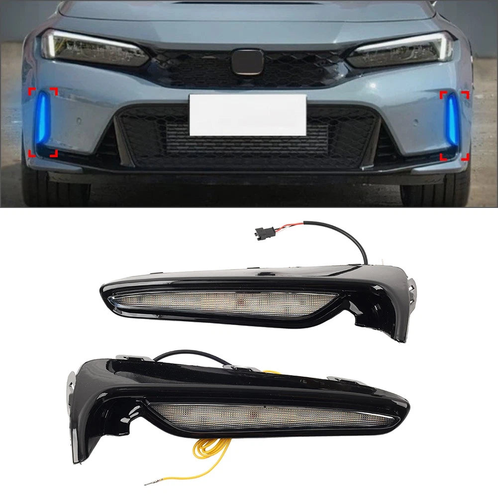 2X Daytime Running Light Fog Lamp Turn Signal for Honda Civic Type R (2023–2025)