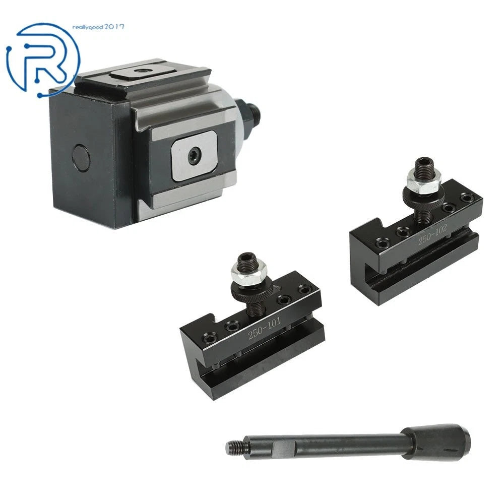 Set of 2 Piston Type Quick Change Tool Post Holders for CNC (AXA 250-100)