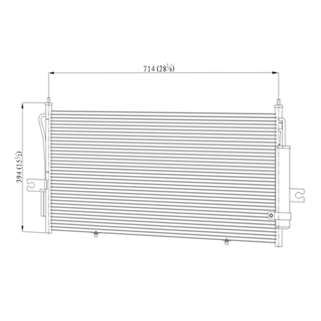 Replacement A/C Condenser with Receiver Drier for Nissan Altima (2007–2012)