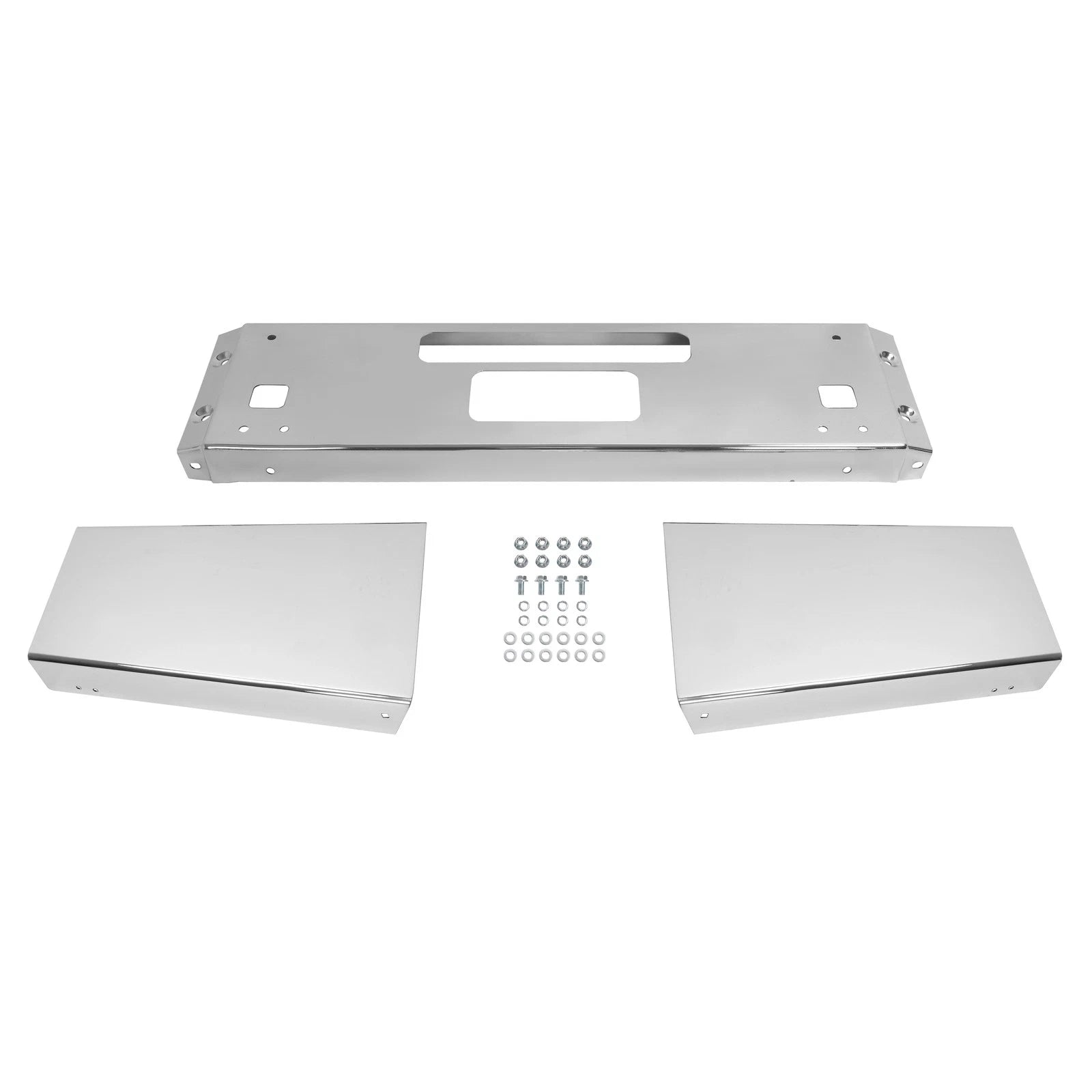 Steel Chrome Front Bumper Assembly for Kenworth T800/T880 (2004–Present)