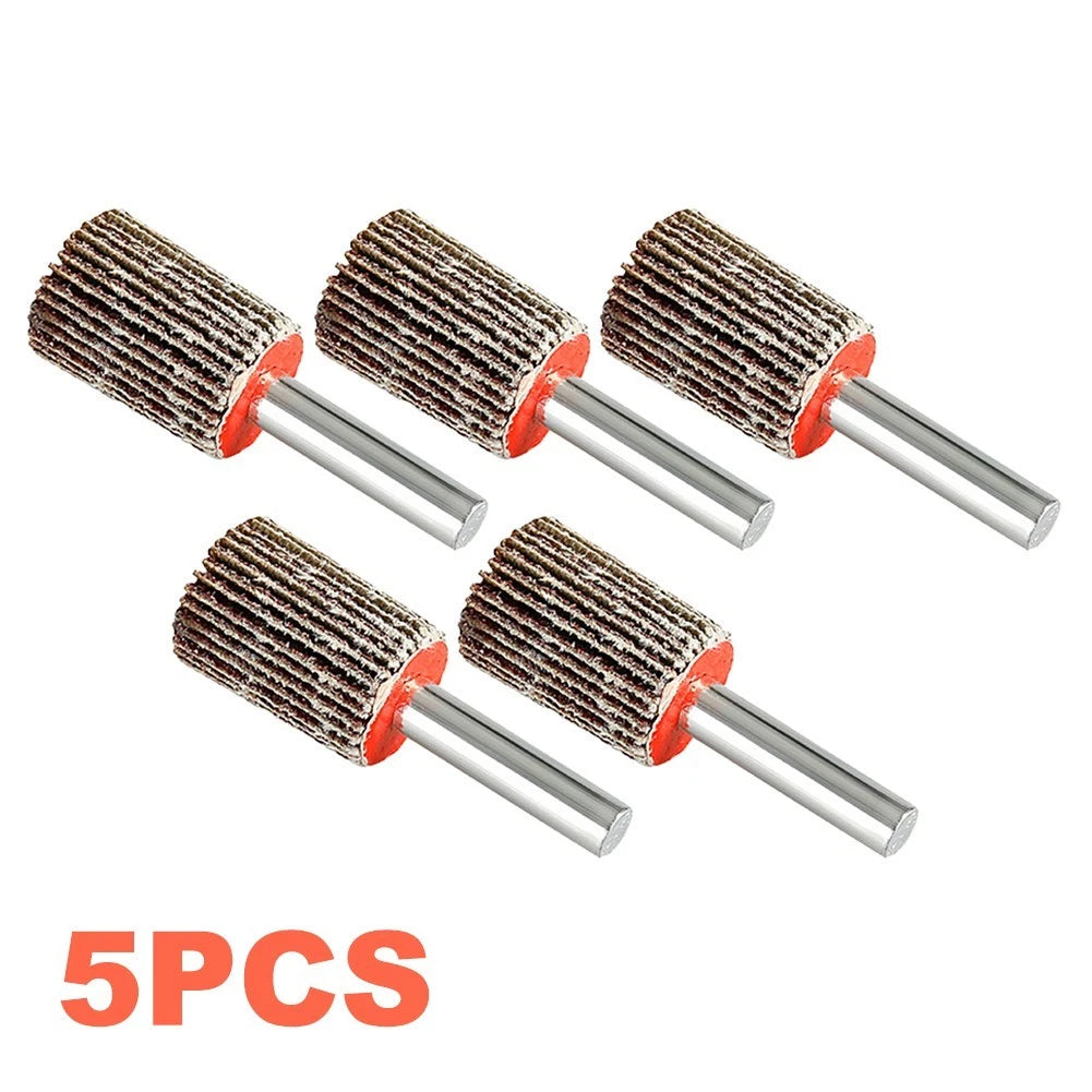 Pack of 5 Professional 15mm Flap Wheels for Deburring and Finishing 80 Grit