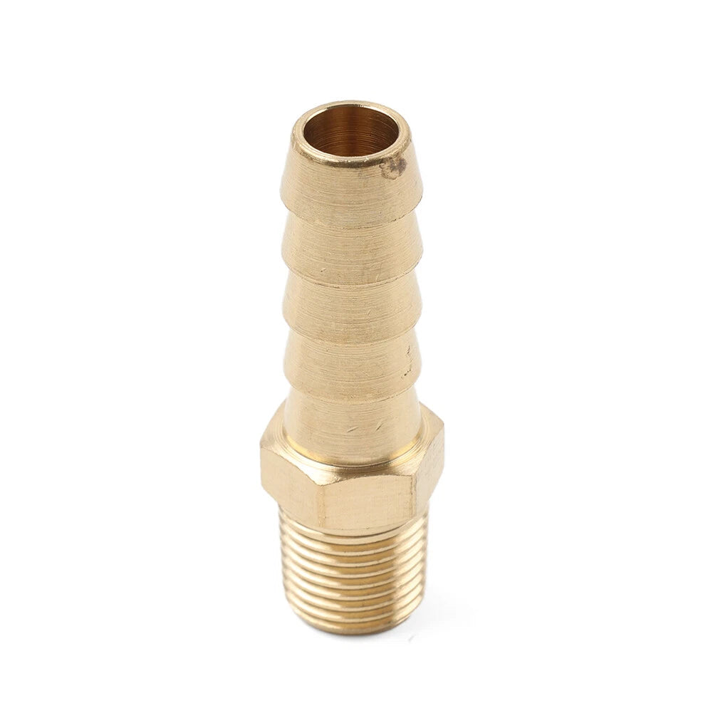 Brass Hose Barb Fitting 5/16" x NPT 1/8 Male Thread for Universal