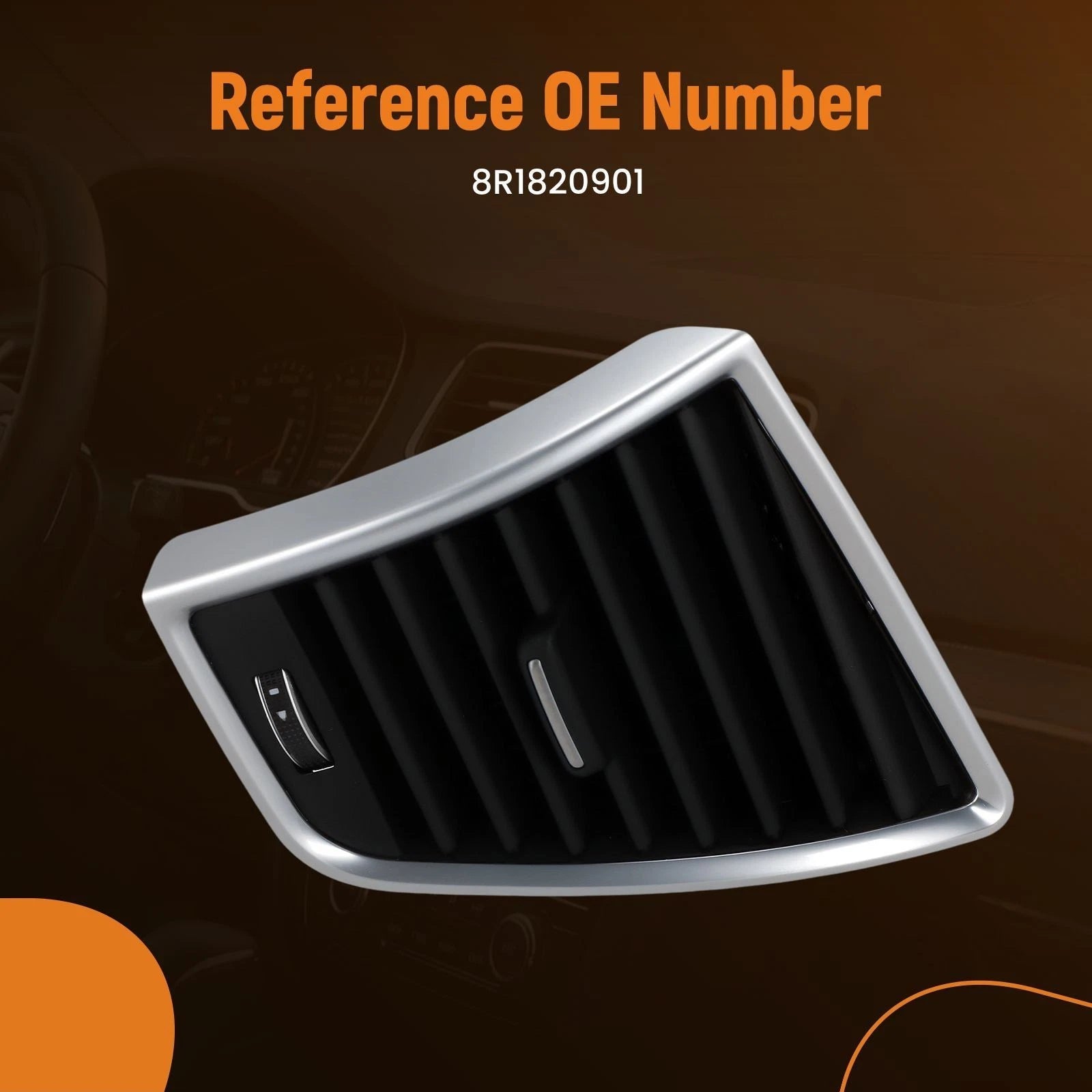 Air Vent Assembly Left for Audi Q5 SQ5 (2010–2017) 8R1820901 Black