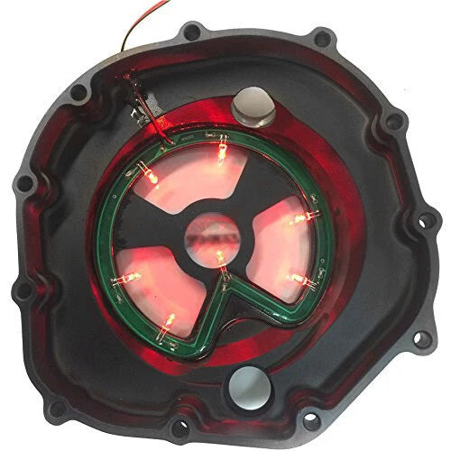 Red LED Engine Clutch Cover for Kawasaki ZX14R ZZR1400 (2006–2014)