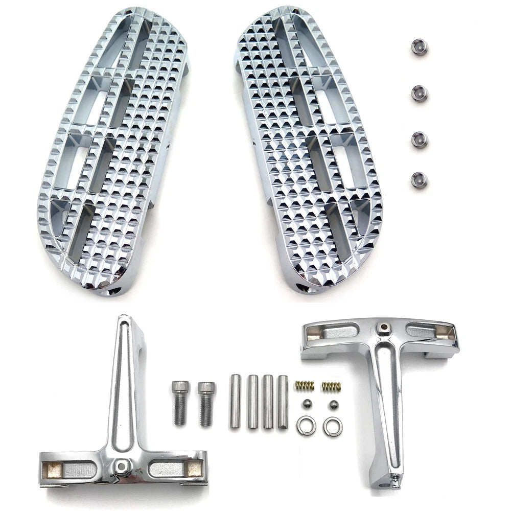 Chrome Leaf Dominator Passenger Footboard for Harley Touring (2009–2023)