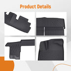 Set of 4 All Weather Floor Mats for Nissan Pathfinder (2022–2025) Rubber