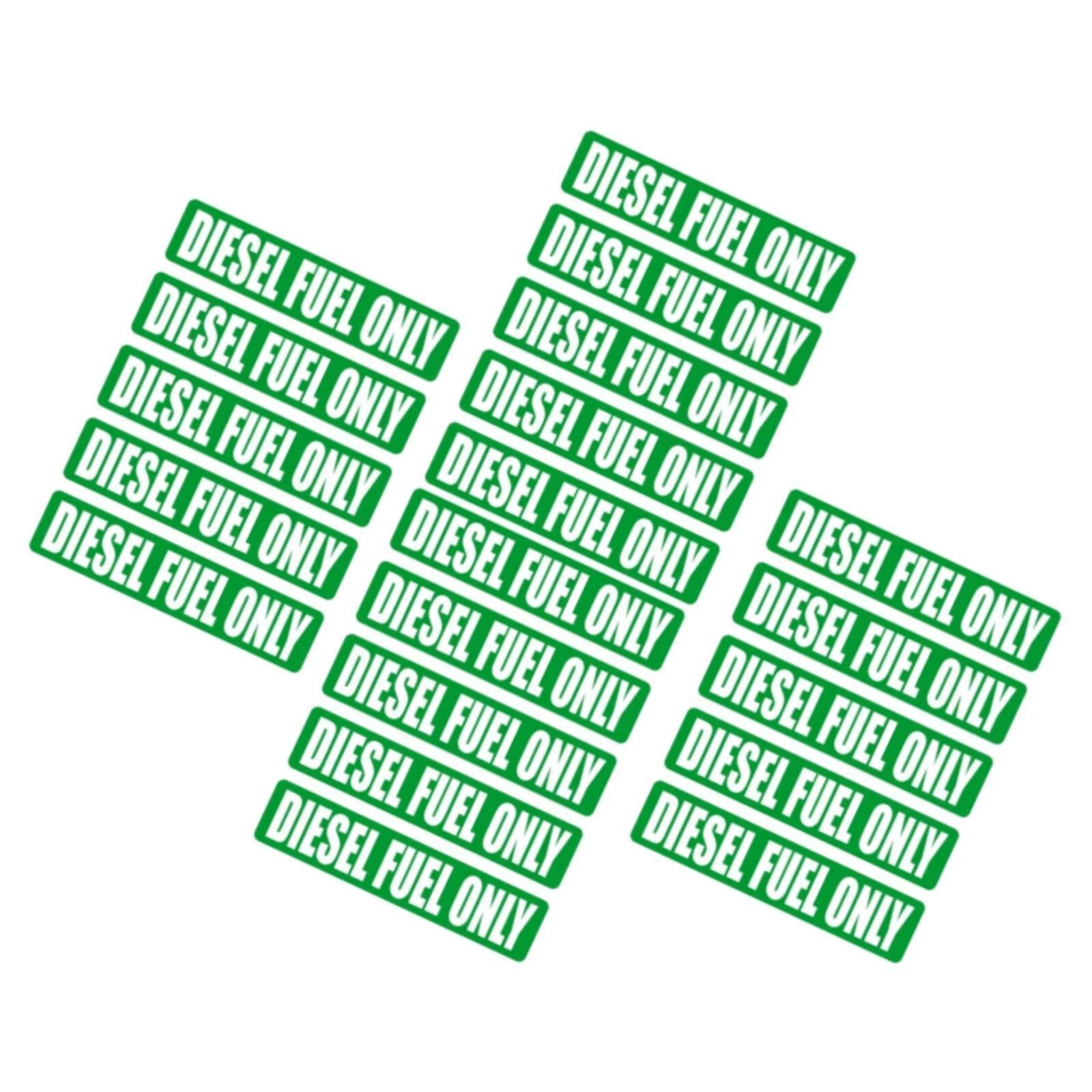 20x Diesel Fuel Only Decal Stickers for Automotive Use