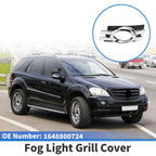 1Pc Front Left Fog Light Grill for Mercedes-Benz (2006–2012) No. 1648800724 Silver Tone