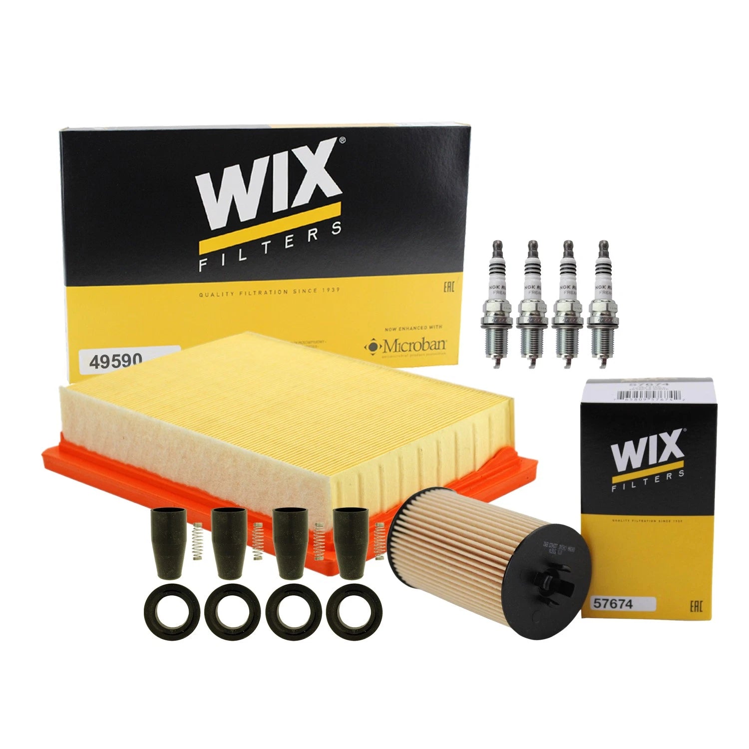 Tune Up Kit with 4 NGK Spark Plugs & Coil Boots for Chevrolet Sonic (2012–2020)