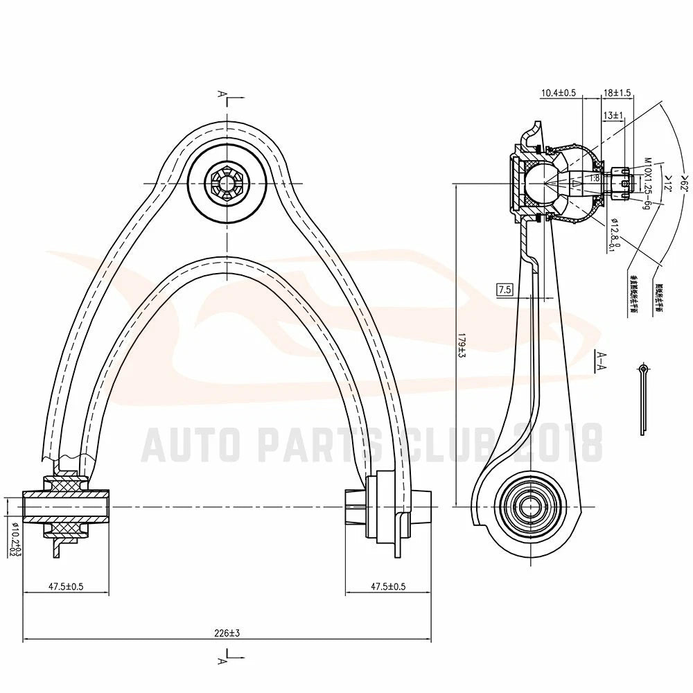 Set of 10 Front Upper Control Arms Tie Rods for Honda Civic (1996-2002)