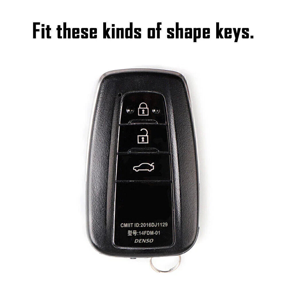 White Remote Key Fob Case for Toyota Camry, Corolla, C-HR, Prado, RAV4, Prius