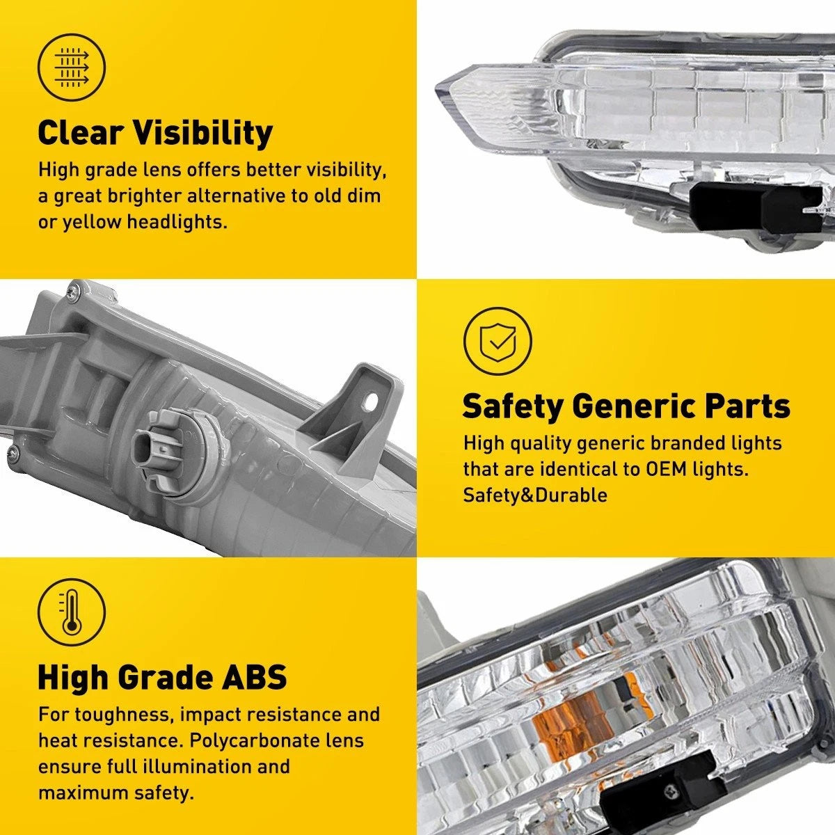 Driver Side Turn Signal Light for Honda Pilot (2019–2022) Halogen Clear