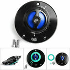 CNC Keyless Fuel Gas Tank Cap for Kawasaki ZX-6R ER-6F/6N Ninja (2000–2023) Blue