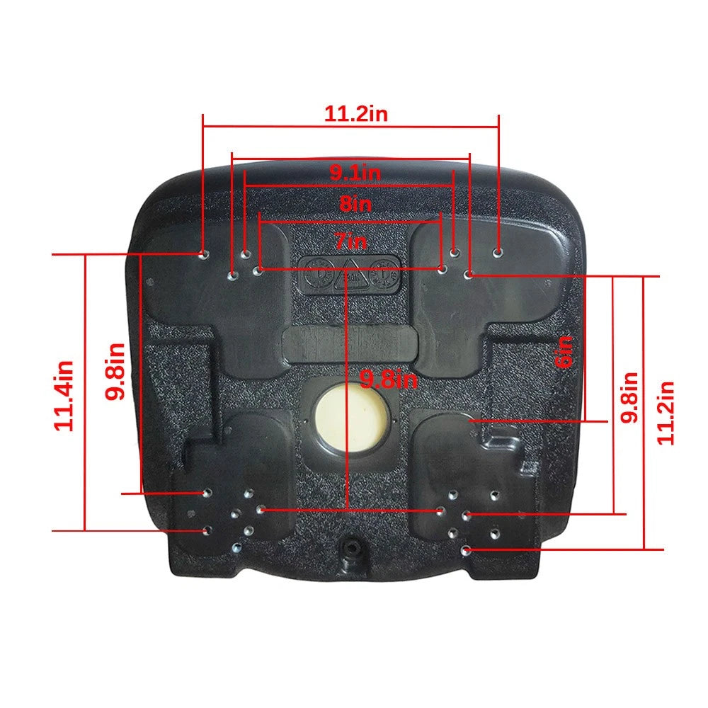 High Back Lawn Mower Seat with Armrests for Cub Cadet Dixie Chopper