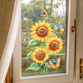 Sunflower Butterfly PVC Wall Decal for Home Interior Decoration