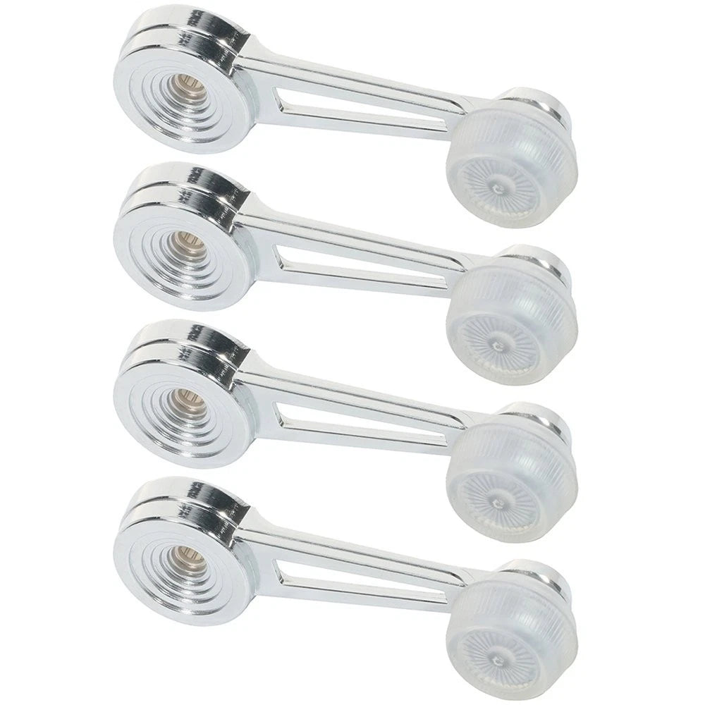 Set of 4 Window Crank Handles for Ford Bronco (Chrome, Front/Rear, Left/Right)