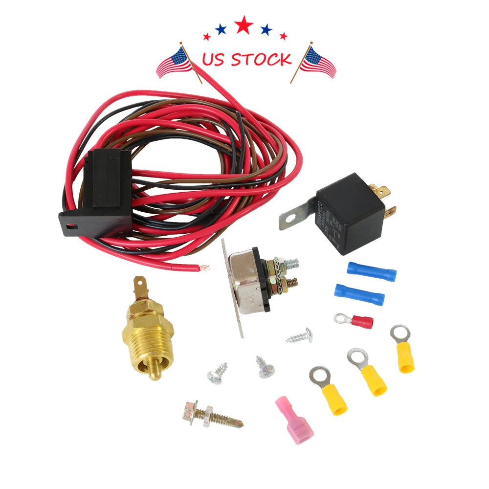 Electric Fan Thermostat Switch Relay Kit for 454 427 Engine (Year Range)