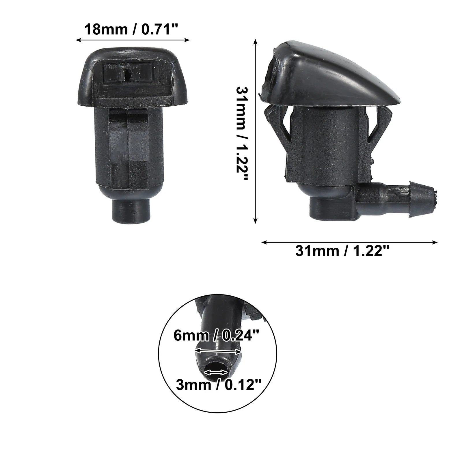 Front Windshield Washer Nozzles for Toyota Tacoma (2005–2015)