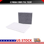 Set of 2 Engine Air Filter & Cabin Filter for Toyota Camry Venza