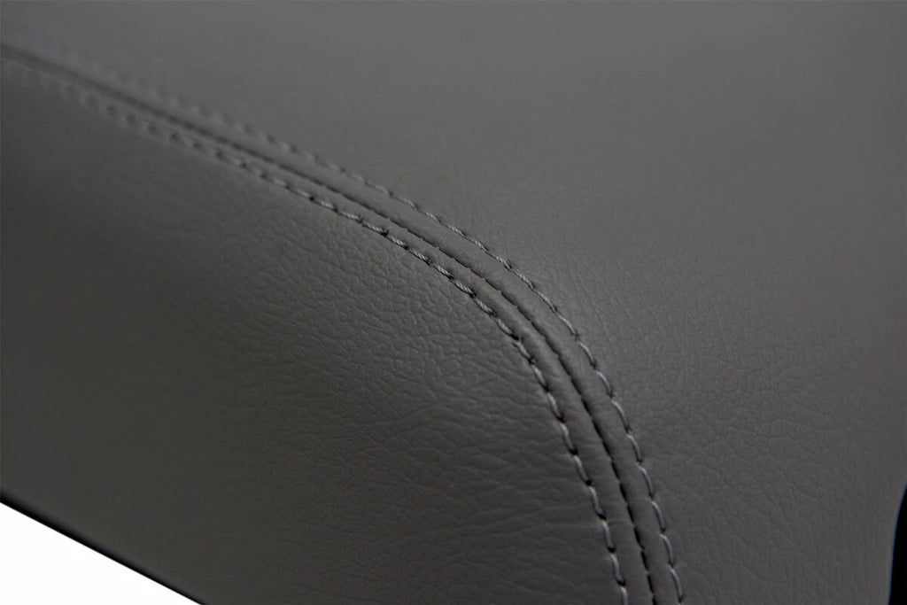 Leather Console Lid Armrest Cover for Mitsubishi Montero (2001–2006) Gray