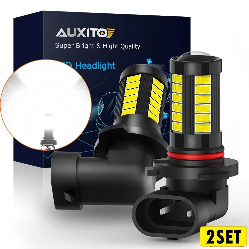 Set of 4 HB3 9005 H10 LED Headlight Fog Bulbs for Automotive (Waterproof)